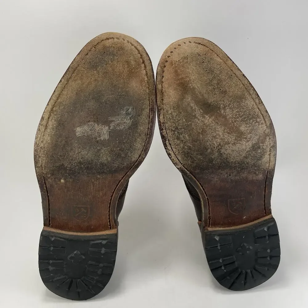 Allen Edmonds Overlord Cap Toe Oxford Dress Shoes Brown Leather Mens 7.5D USA